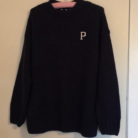 PINK Victoria's Secret Sweaters - PINK Victoria’s Secret Navy Bulky Knit 🧶 Sweater